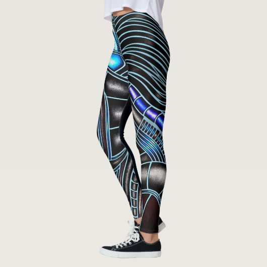 Leggings Squelette de cyborg (Gauche)