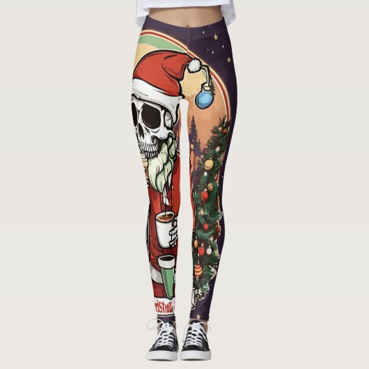 Leggings Squelette de Noël legge (Devant)