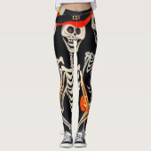 Leggings Squelette d'Halloween (Devant)