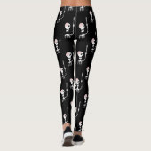 Leggings squelette d'Halloween avec une épée (Dos)