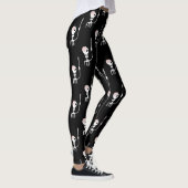 Leggings squelette d'Halloween avec une épée (Droite)