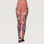 Leggings Squelette floral Halloween Crâne Ribcage (Dos)