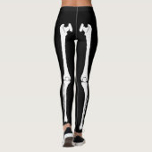 Leggings Squelette Os Jambe Noir Halloween (Dos)