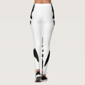 Leggings Squelettes d'image retournée blancs (Dos)