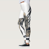 Leggings squellete en moto (Gauche)