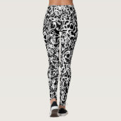 Leggings Squiggles noirs et blancs modernes (Dos)