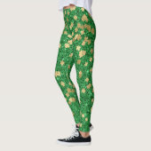 Leggings St Patrick Green Gold Clover Shamrock Confetti Fun (Gauche)