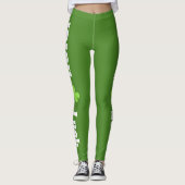 Leggings St Patrick`s Day Irlandais Chance Vert moderne (Devant)
