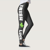 Leggings St Patrick`s Day Irlandais Luck Modern Black (Droite)