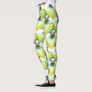 Leggings St Patricks Day Arc-en-ciel Leprechaun Charmes de