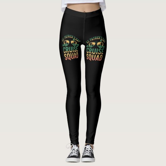 Leggings St Patrick's Day Cruise Squad Amusant Famille Matc (Devant)