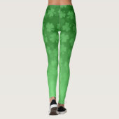 Leggings St. Patrick's Day green shamrock ombre motif (Dos)