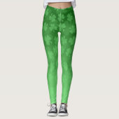Leggings St. Patrick's Day green shamrock ombre motif (Devant)