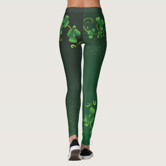 Leggings St. Patrick's Day Green Vine Shamrock Irish Party (Dos)
