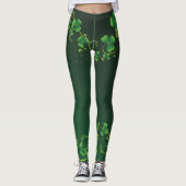 Leggings St. Patrick's Day Green Vine Shamrock Irish Party (Devant)