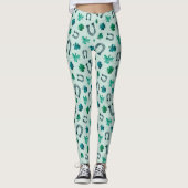 Leggings St. Patricks Day Horse Chaussure Shamrocks (Devant)
