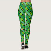 Leggings St. Patrick's Day Leprechaun Shamrock Vert Noir (Dos)