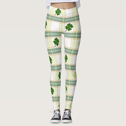 Leggings St. Patrick's Day Lucky Clovers (Devant)