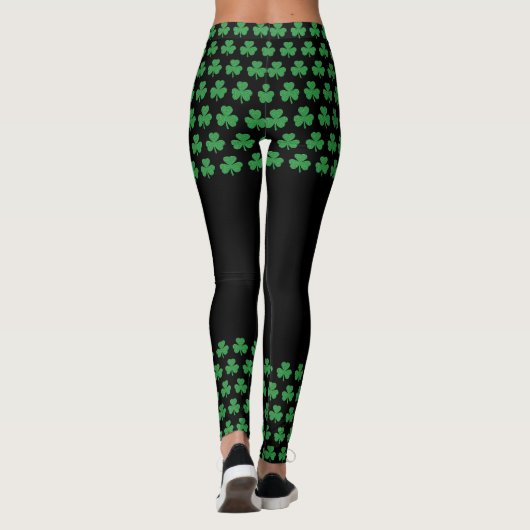 Leggings St. Patrick's Day Parties scintillant Shamrock Cut (Dos)