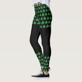 Leggings St. Patrick's Day Parties scintillant Shamrock Cut (Gauche)