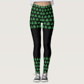 Leggings St. Patrick's Day Parties scintillant Shamrock Cut (Devant)