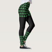 Leggings St. Patrick's Day Parties scintillant Shamrock Cut (Droite)