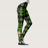 Leggings St Patrick's Day Personnaliser Texte ou Nom Vert (Droite)