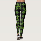 Leggings St Patrick's Day Personnaliser Texte ou Nom Vert (Dos)