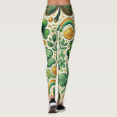Leggings St. Patrick's Day Shamrock & Gold Femmes (Dos)