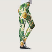 Leggings St. Patrick's Day Shamrock & Gold Femmes (Droite)