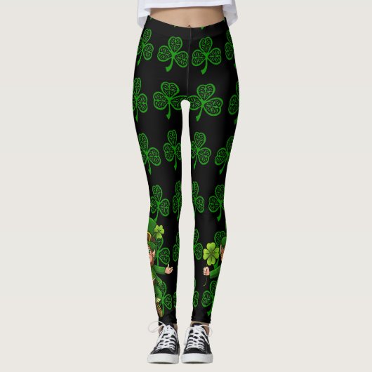 Leggings St. Patrick's Day Your Lucky Day Green Shamrocks (Devant)
