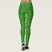 Leggings St. Patricks Green Shamrocks Lucky Clover Motif (Dos)