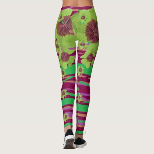 Leggings St. Patrick's - Toutes les pattes Shamrocks de Clo (Dos)