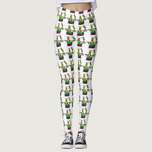 Leggings St. Urho avec sauterelle sur pattes de fourche (Devant)