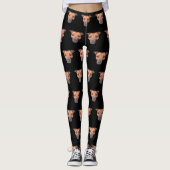 Leggings Staffordshire Bull Terrier Face Motif, (Devant)