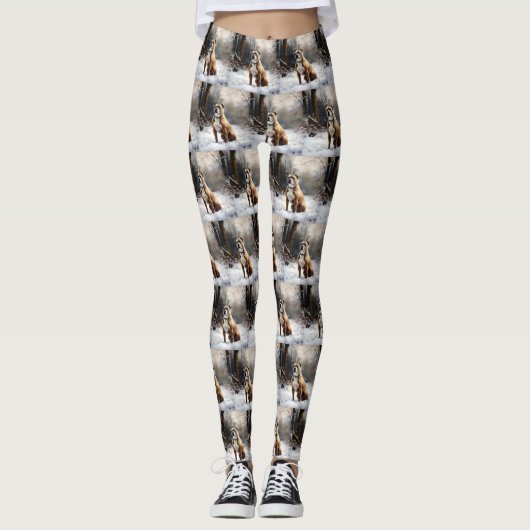 Leggings Staffordshire Bull Terrier Laisser neiger Noël (Devant)