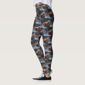 Leggings Staffordshire Bull Terrier Noël Festive (Gauche)