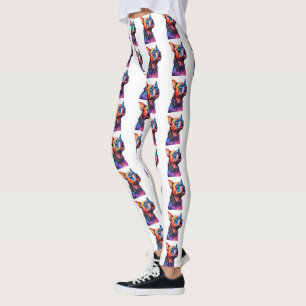 Leggings Staffordshire coloré Bull Terrier Pop Art,