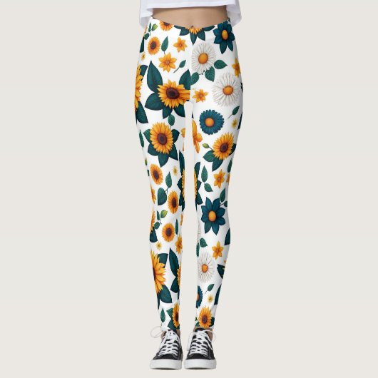 Leggings Stampede de tournesol : Disco Super de la nature (Devant)