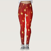 Leggings Star Adored Ruby Motif rouge (Devant)