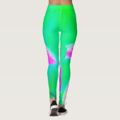 Leggings Stargazer rose chaud Lily sur Turquoise et vert (Dos)