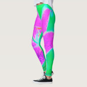 Leggings Stargazer rose chaud Lily sur Turquoise et vert (Gauche)
