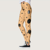 Leggings - Starry Night & Moon Phases Motif (Gauche)