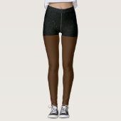Leggings Starry Sky Moon Butt Jambes nues afro-américaines (Devant)