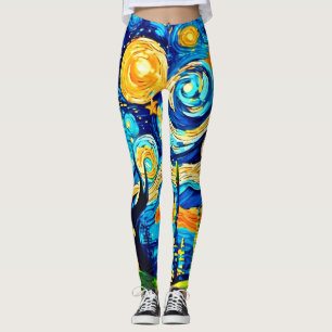 Leggings Starry Surrealism Inspiré Art