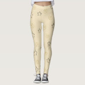 Leggings Stars Design en encre (Devant)