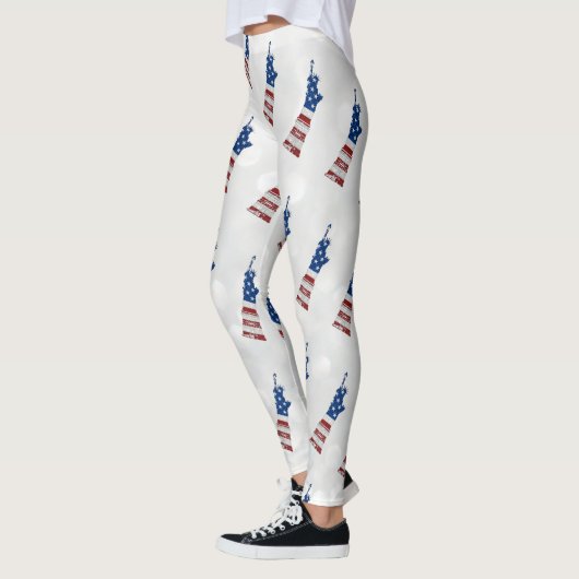 Leggings Statue De La Liberté 4 Juillet Parties scintillant (Gauche)