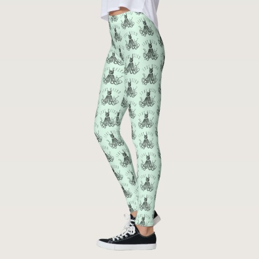 Leggings Stay Weird Catopus Cat and Octopus Mashup (Gauche)