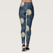 Leggings Steampunk gothique punk horloges & crânes T-S Legg (Dos)