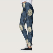 Leggings Steampunk gothique punk horloges & crânes T-S Legg (Gauche)